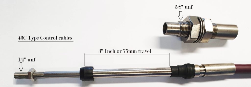 Boat Remote Control Throttle/Gear Cable